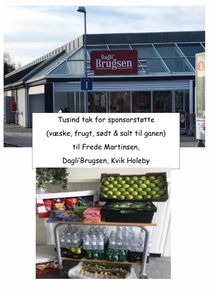 Tusind tak til Frede Martinsen, Dagli'Brugsen, KVIK Holeby for sponsorat